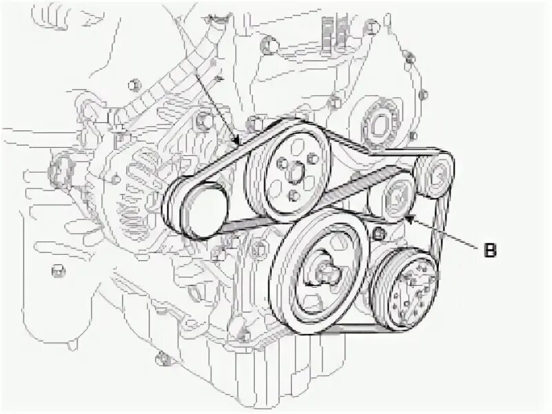 Приводной ремень киа рио схема установка засвистел ремень генератора киа рио фото