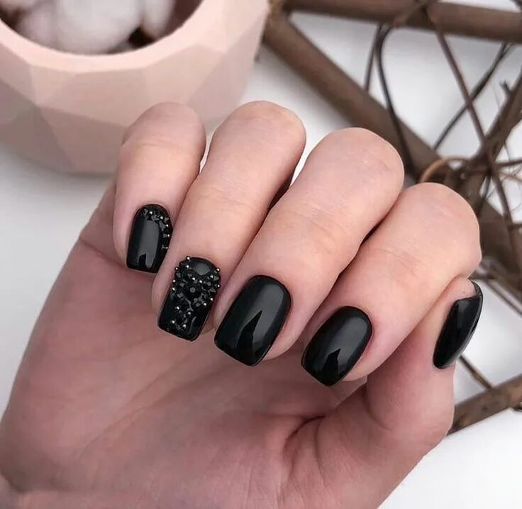 Про черный маникюр Маникюр чёрный Manicure, Nails, Beauty