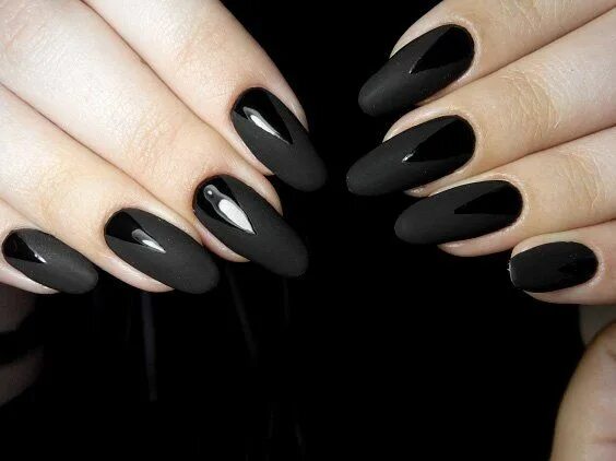 Про черный маникюр Модный черный маникюр 2024: тенденции и новинки Black manicure, Manicure, Gel na