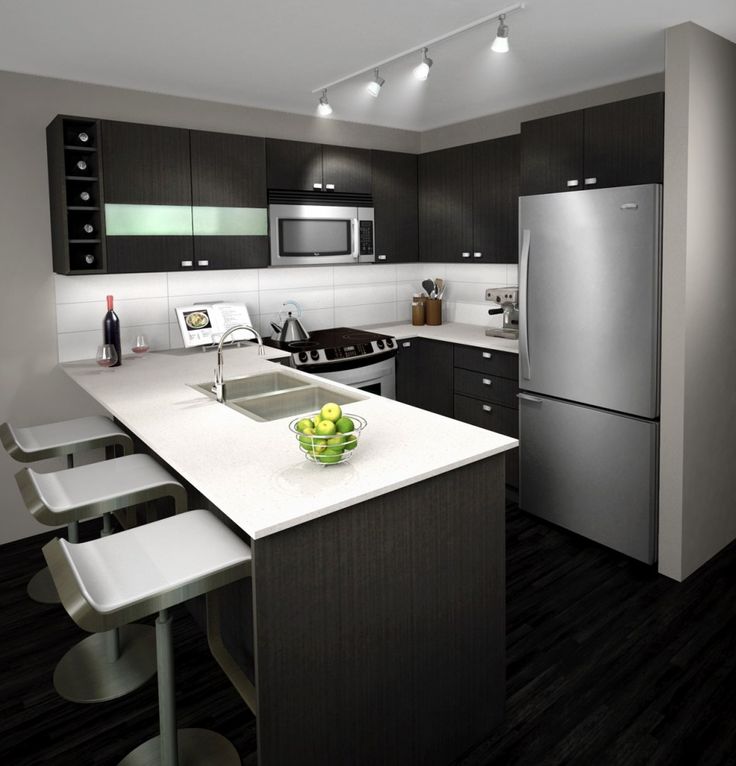 Про дизайн кухонь little kitchen design - Google meklēšana in 2020 Modern grey kitchen, Modern kit