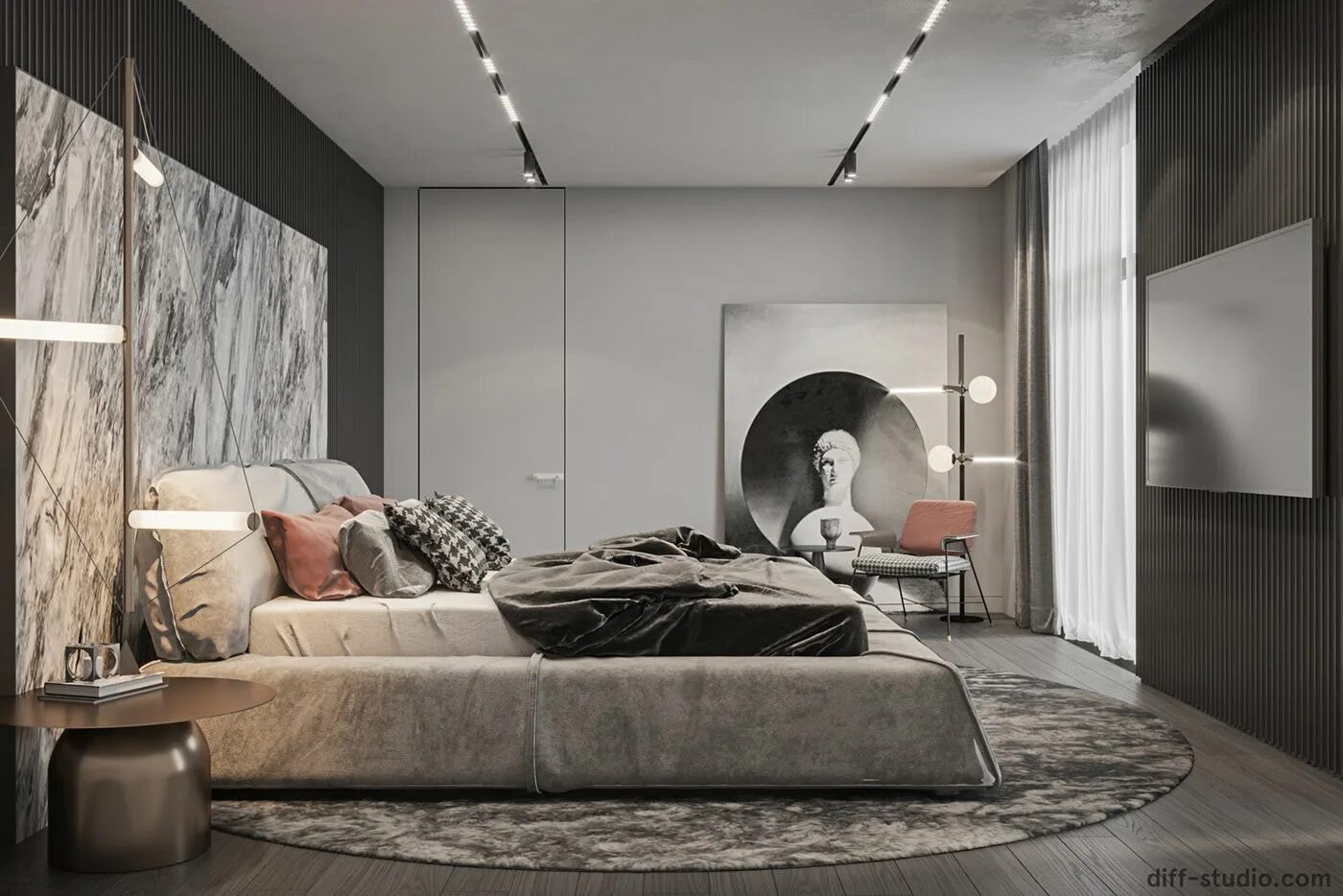 Про фьюче в интерьере House in Poland. Master bedroom. on Behance Houses in poland, Bedroom design, Be