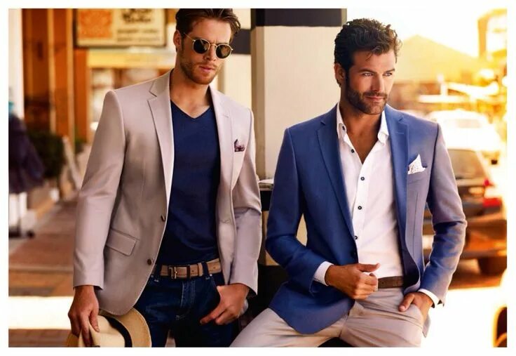 Про мужскую моду mens street style fashion for spring summer: taupe brown suit jacket, navy v nec