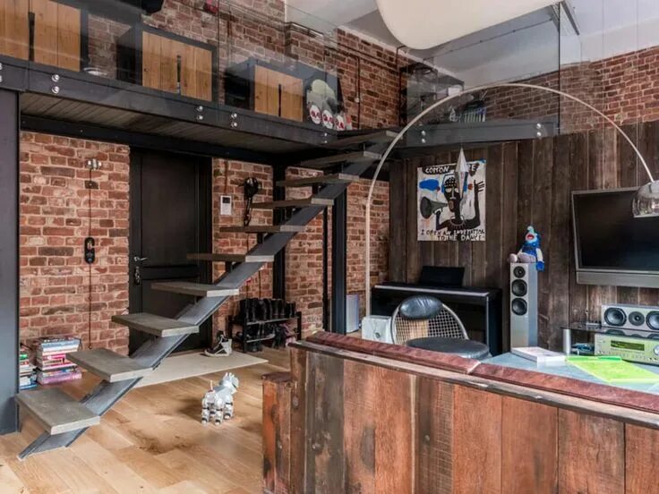 Про стиль лофт Pin de Дмитрий en Столики в стиле индастриал Diseño interior del loft, Diseño de