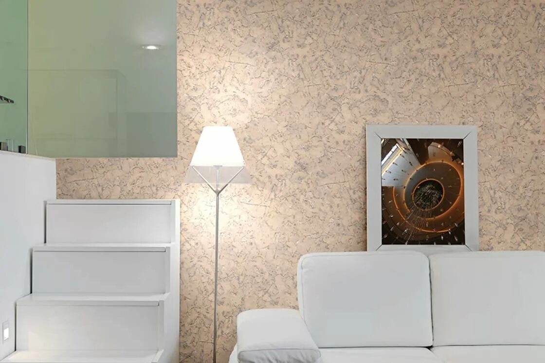 Пробковое покрытие для стен в интерьере Monte Silver/ коллекция WALL DESIGN / CORKSTYLE/ настенное пробковое покрытие Co