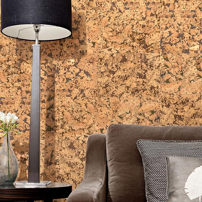 Пробковые обои для стен фото Настенное пробковое покрытие Corkstyle Wall Design Monte Brown, упаковка 1.98 м