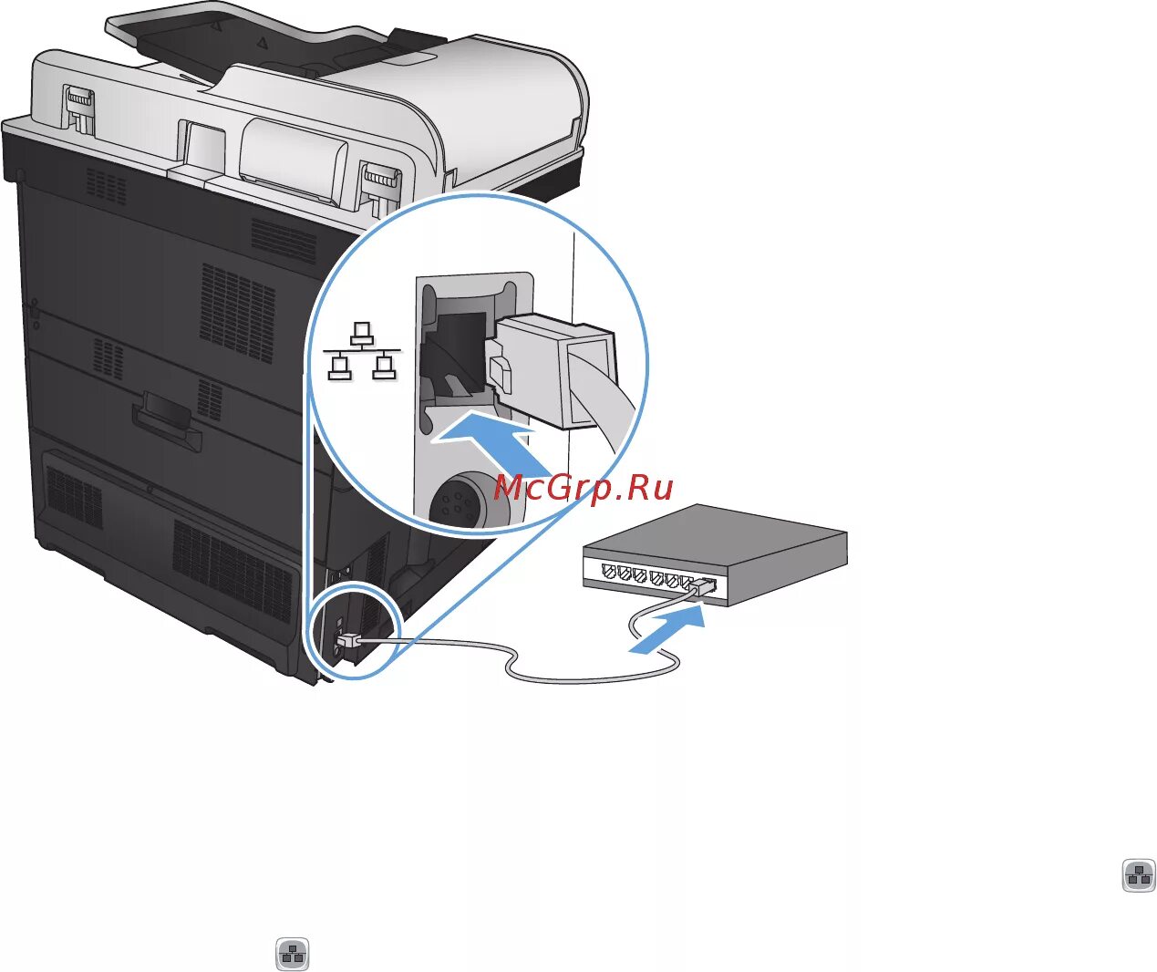 Проблема подключения проверьте подключение устройства mfp HP LaserJet Enterprise 700 color MFP M775f 36/326 Подключение устройства к компь