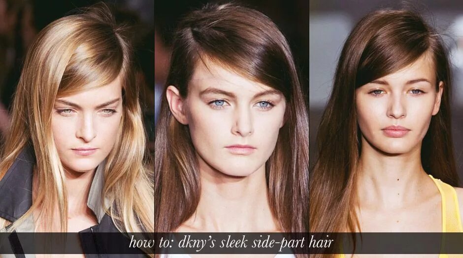 Пробор челки фото DKNY sleek side hair Tendencias de cabello, Pelo, Cabello