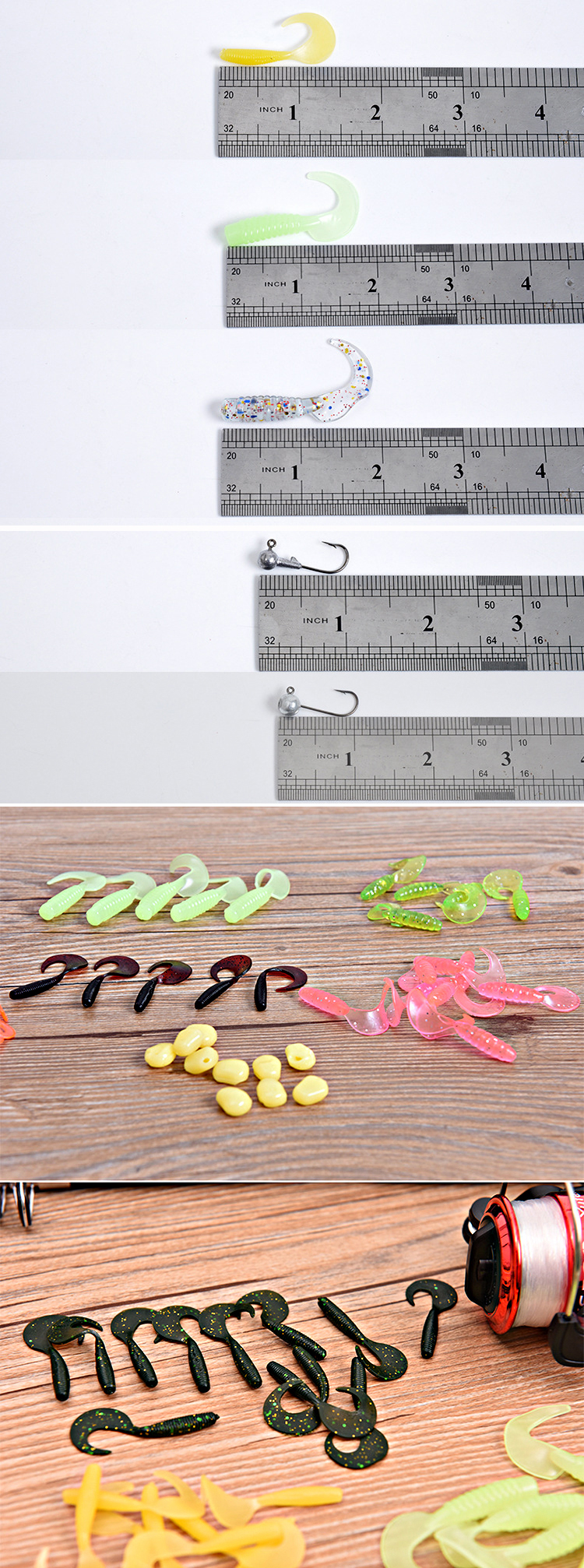 Продать оснастку Leo 52pcs fishing lures lead hooks soft bait set bass lure tackle Sale - Banggoo