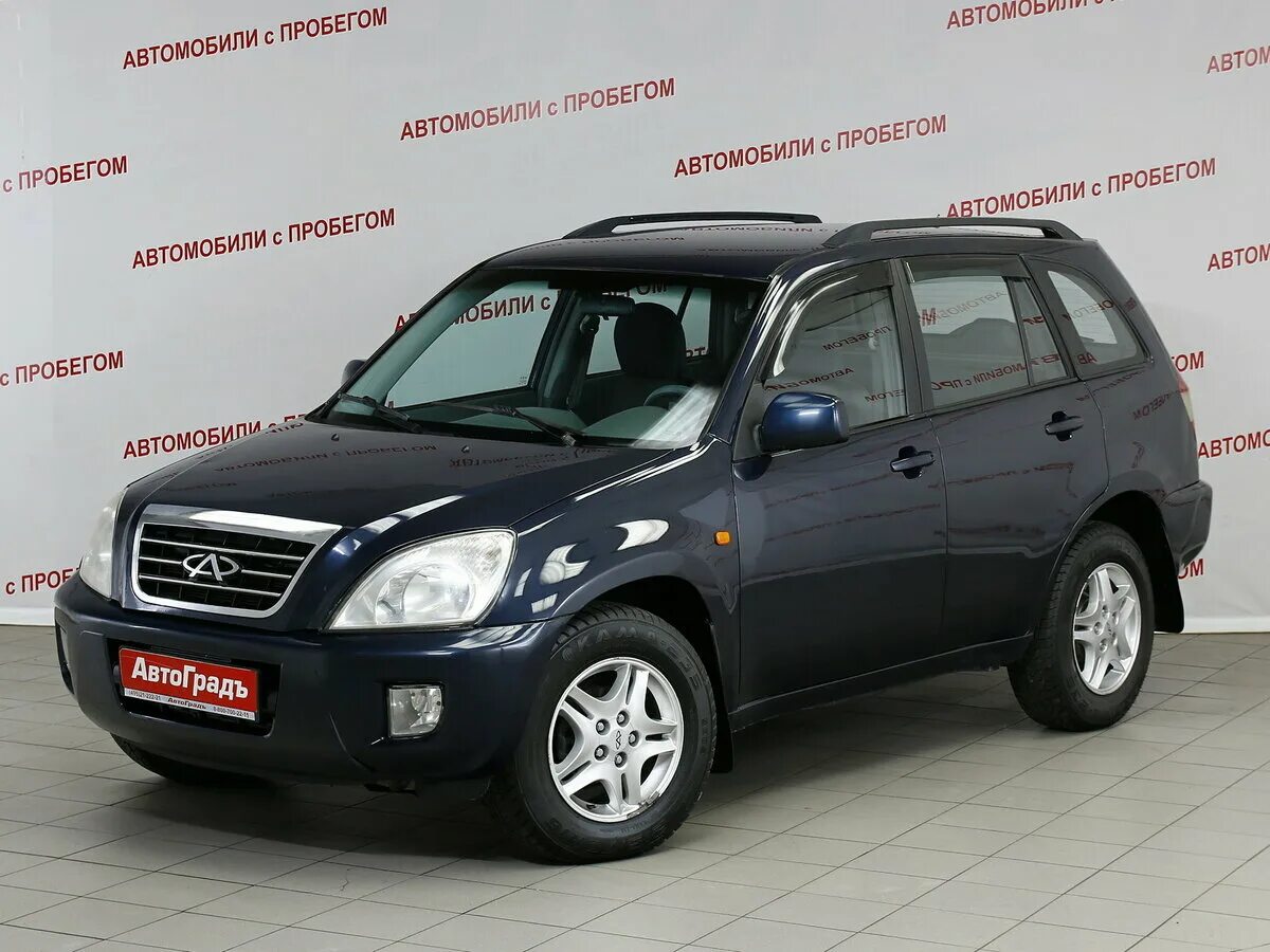 Продажа авто с пробегом цена фото Купить б/у CHERY Tiggo (T11) I 1.6 MT (119 л.с.) бензин механика в Москве: синий