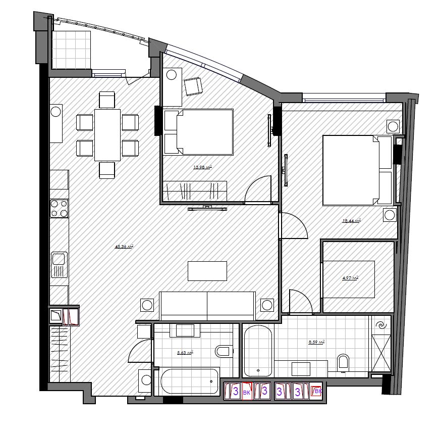 Продажа квартир планировка Квартирный тур: квартира в ЖК "Парк Авеню" 100 кв.м