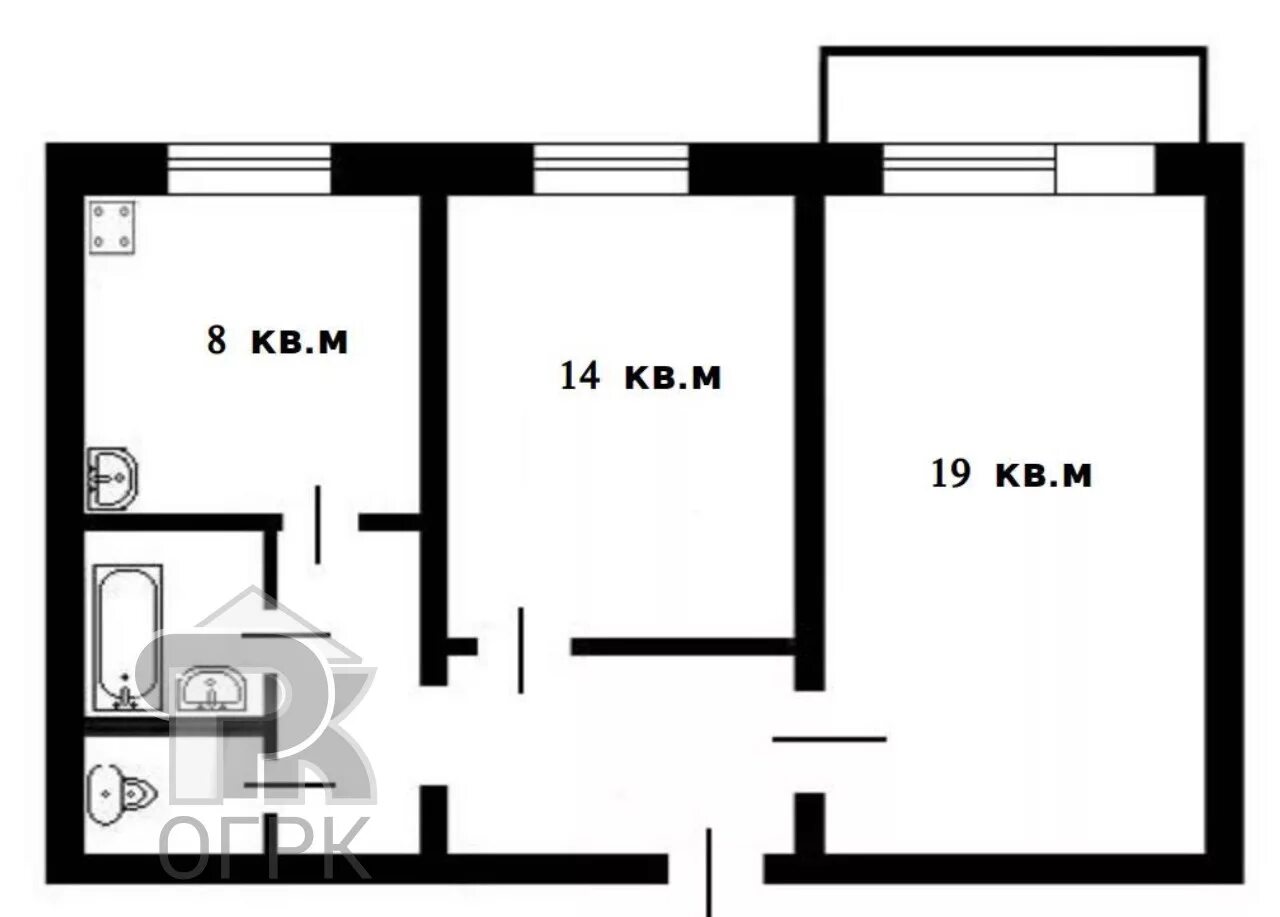 Продажа квартир старой планировки Купить 2-комнатную квартиру, № 311301