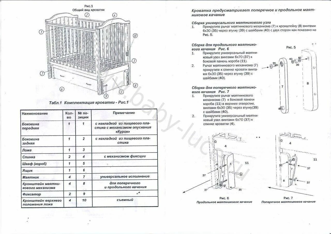 Продольный маятник сборка инструкция Как собрать кровать с маятником: инструкции по сборке детского трансформера и ин