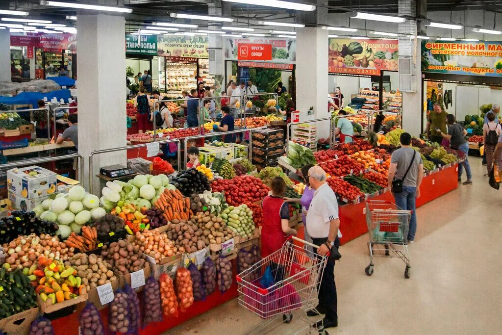 Продуктовый рынок ул ленина 8 фото Panorama: Городской рынок, farmers' market, Stavropol, Tukhachevskogo Street, 16