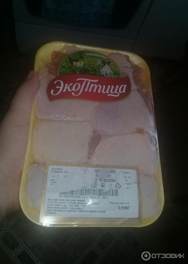 Продукты экоптица липецк фото упаковки Отзыв о Бедро цыпленка бройлера охлажденное на подложке ЭкоПтица "Особое" отличн