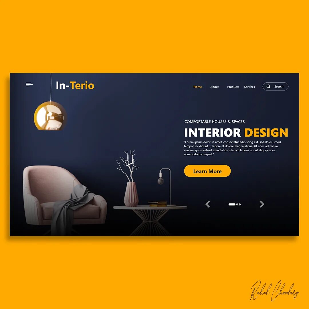 Продвижение сайта дизайн студии Interior Design Landing Page :: Behance