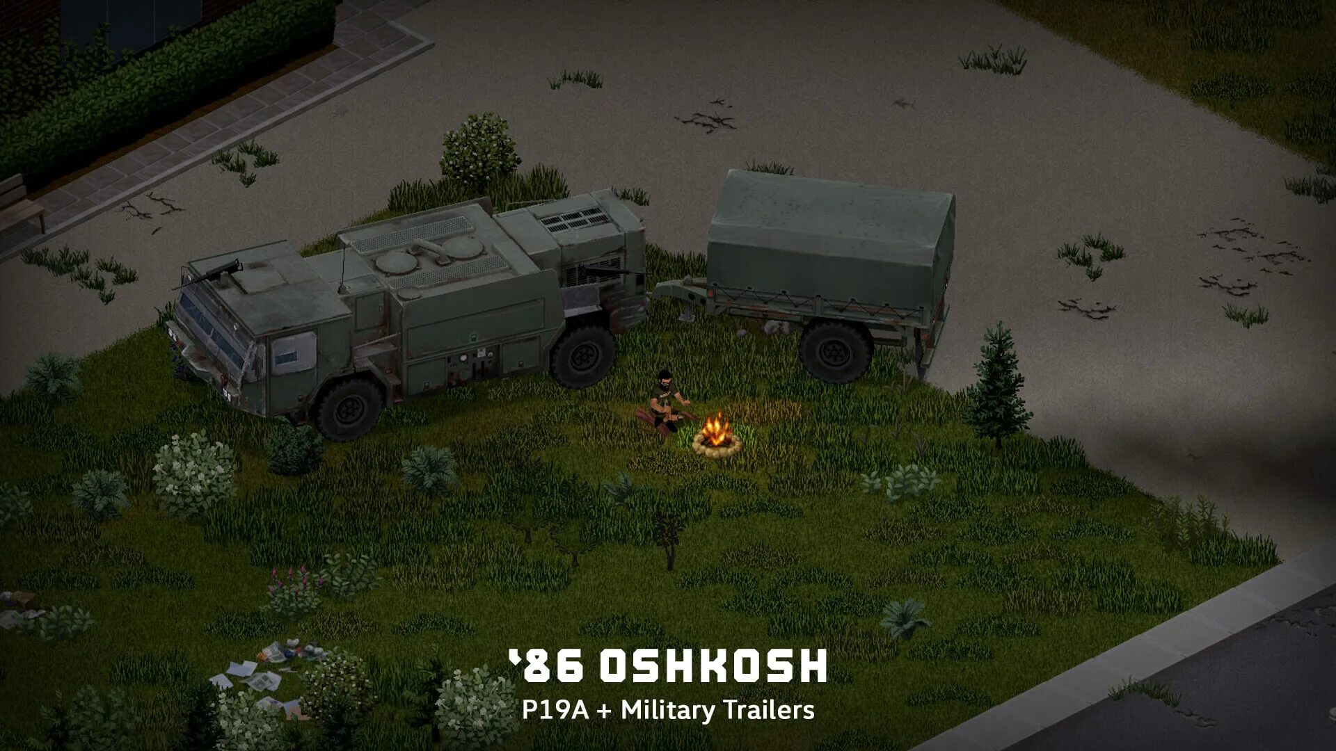 Проджект зомбоид мод на тюнинг машин 86 Oshkosh P19A + Military Trailers - Project Zomboid / Vehicles