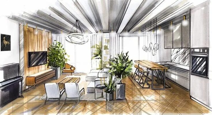 Проект 8 класс дизайн Pin by Le Croquis Studio on sketch Interior design drawings, Architecture design