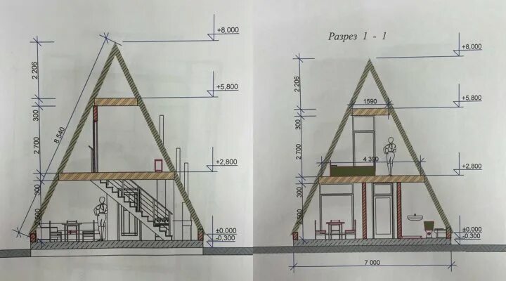 Проект а фрейм дома с чертежами Неактивно