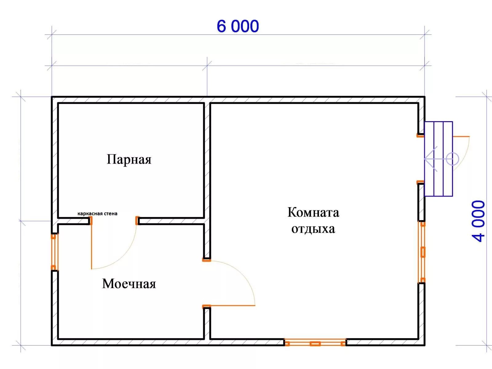 Проект бань из пеноблоков 6х4 фото Проект бани из газосиликатных блоков фото - DelaDom.ru