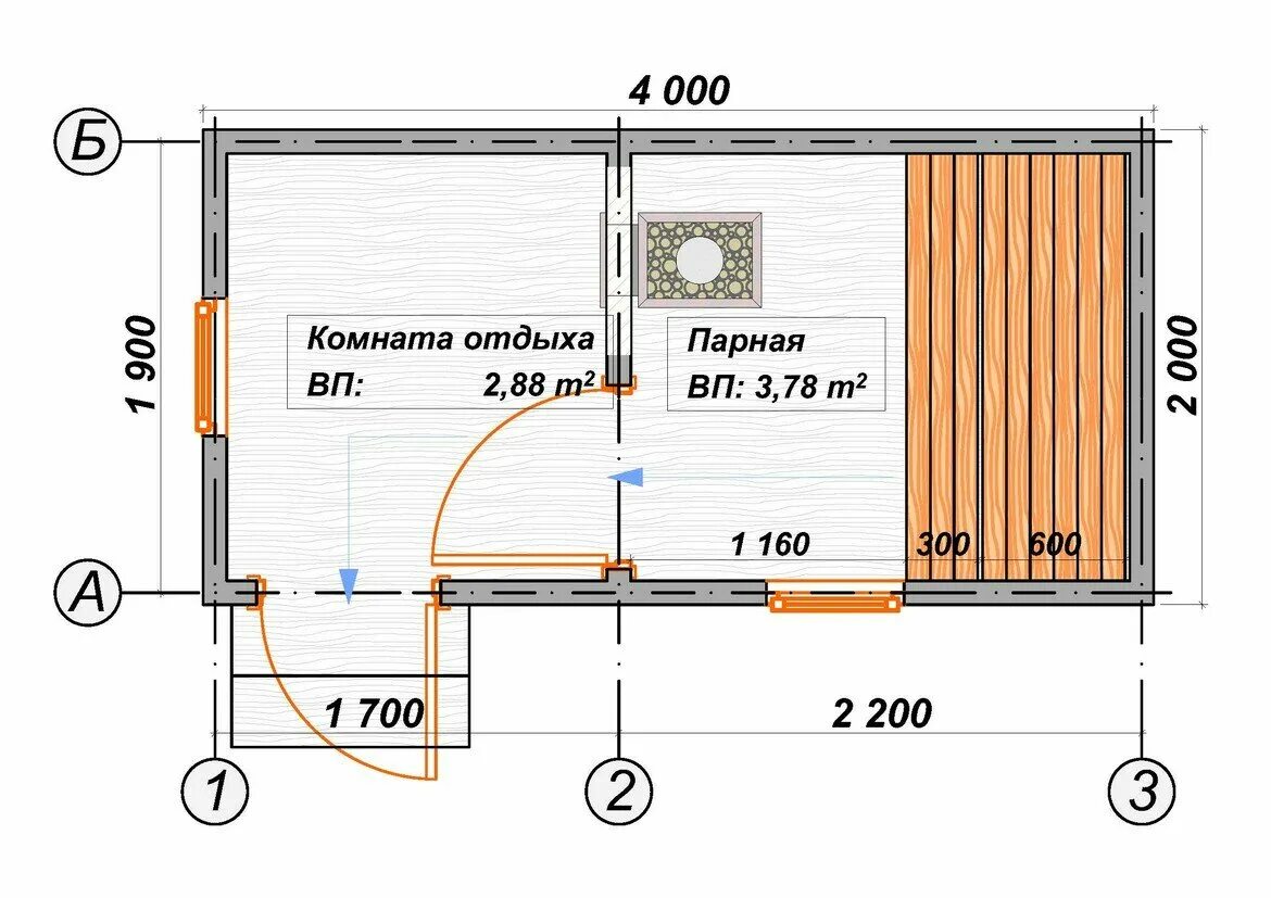 Проект бани 3х4 чертежи Строительство русской бани в Михалкове - Строительство бань, саун и бассейнов - 