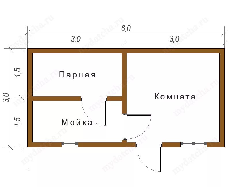 Проект бани 3х6 каркасной чертежи Проект бани 3х6 из бруса под усадку