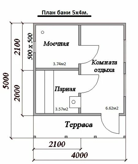 Проект бани 5х4 чертежами план бани 5х4 Планировки, Беседка декор, Дачные дизайны