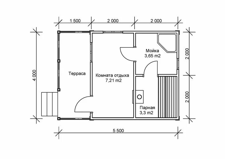 Проект бани 5х4 чертежами планировка бани 4 на 5