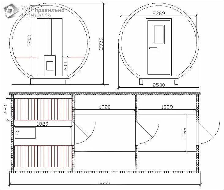 Проект бани бочки своими руками с чертежами Баня бочка своими руками - как сделать +чертежи, схемы, фото Бочка, Чертежи, Диз