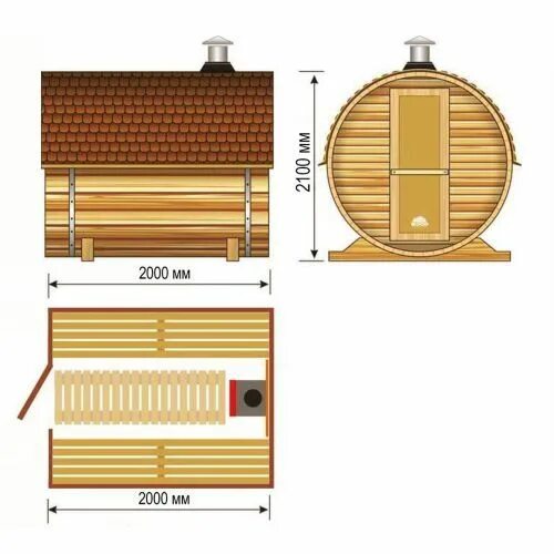 Проект бани бочки своими руками с чертежами Бани-бочки из ели в Самаре купить под ключ, цены от производителя