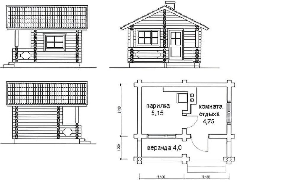 Проект бани фото и чертежи Баня 3 на 6 м с верандой 1,5 на 6 м