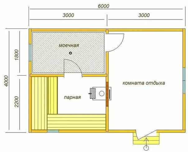 Проект бани с комнатой чертежи Варианты планировки бани 2023 Лайфхаки ВКонтакте