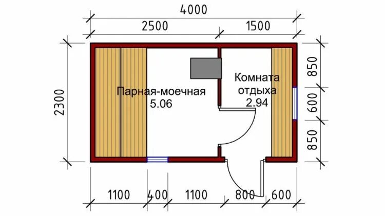 Проект бани с парилкой фото Мобильная баня 4.0х2.3