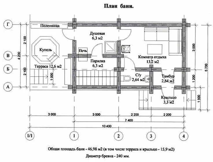 Проект бани с размерами и чертежами Проект бани с купелью Проекты, Бассейн, Планировки