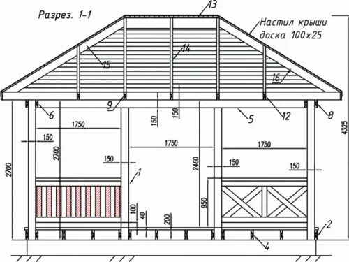 Проект беседки 3х3 чертежи Чертеж беседки 3х4 с размерами фото Shkola-2.ru