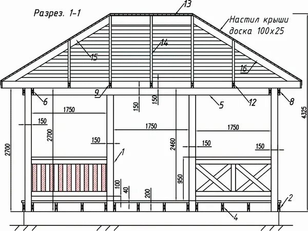 Проект беседки 6х4 чертежи Проект беседки 6х4 чертежи с размерами