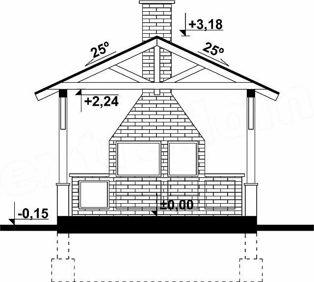 Проект беседки чертежи кирпич Projekt altany G139 - Altana ogrodowa Çardak