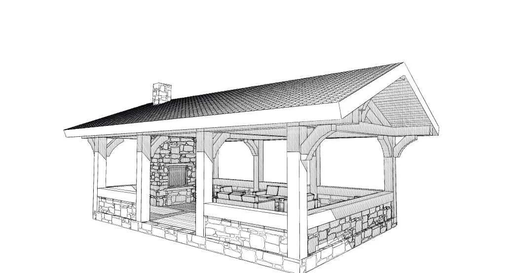 Проект беседки с чертежами и расчетами Беседка с барбекю (88 фото): проект дачи с зоной барбекю, порядовка кирпича и сх