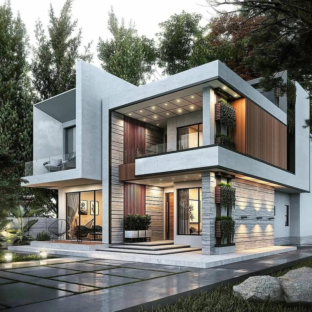 Проект частного дома оформление Top 30 Modern House Design Ideas For 2020 Duplex house design, Modern house desi