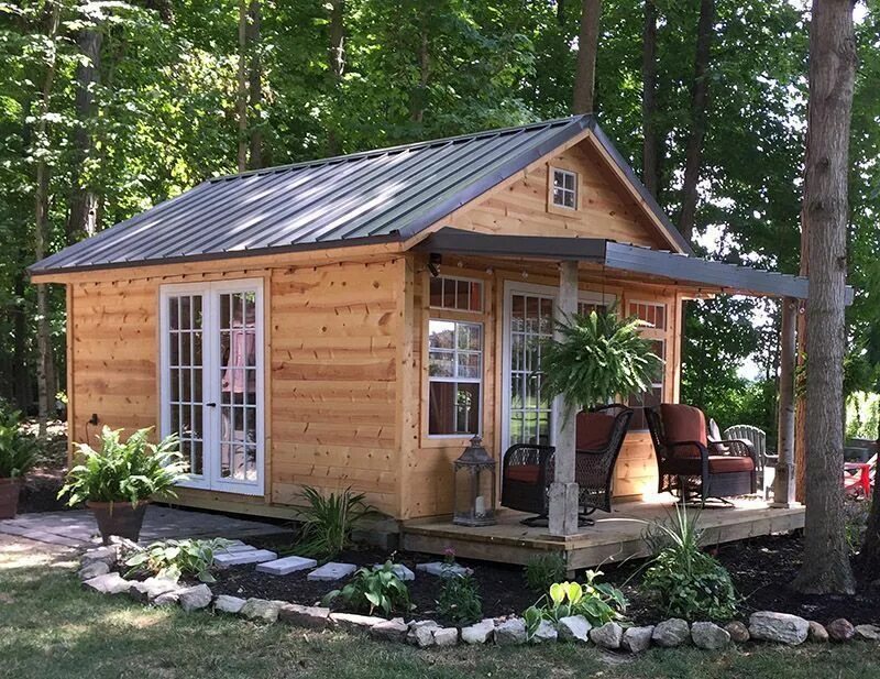 Проект дачи своими руками фото Garden Shed with Porch - Recreation Unlimited Shed with porch, Shed design, Back