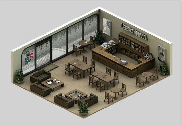 Проект дизайн игрушки Pin on Low Poly & Isometric Art Restaurant interior design, Coffee shop interior