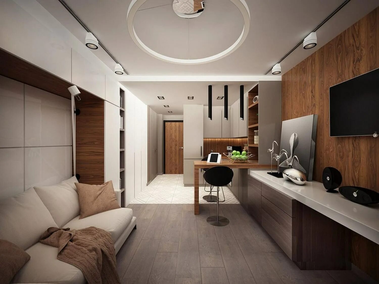 Маленькая квартира-студия 20 кв.м. г.Санкт-Петербург Small apartment design, Apa