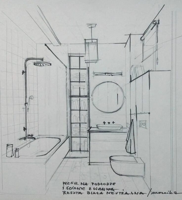 Проект дизайна ванной сделать самому Best 51 reference of bathroom hotel drawing in 2020 Interior design sketchbook, 