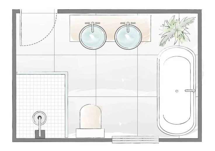 Проект дизайна ванной сделать самому Bathroom layout plans - for small and large rooms Bathroom layout plans, Bathroo