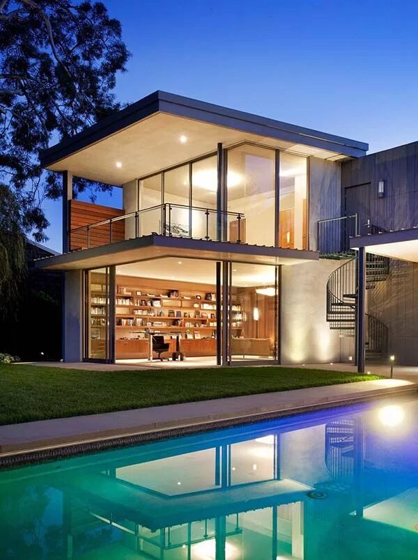 Проект дом мечты фото Modern dream home designed for a bachelor in California House design, Architectu