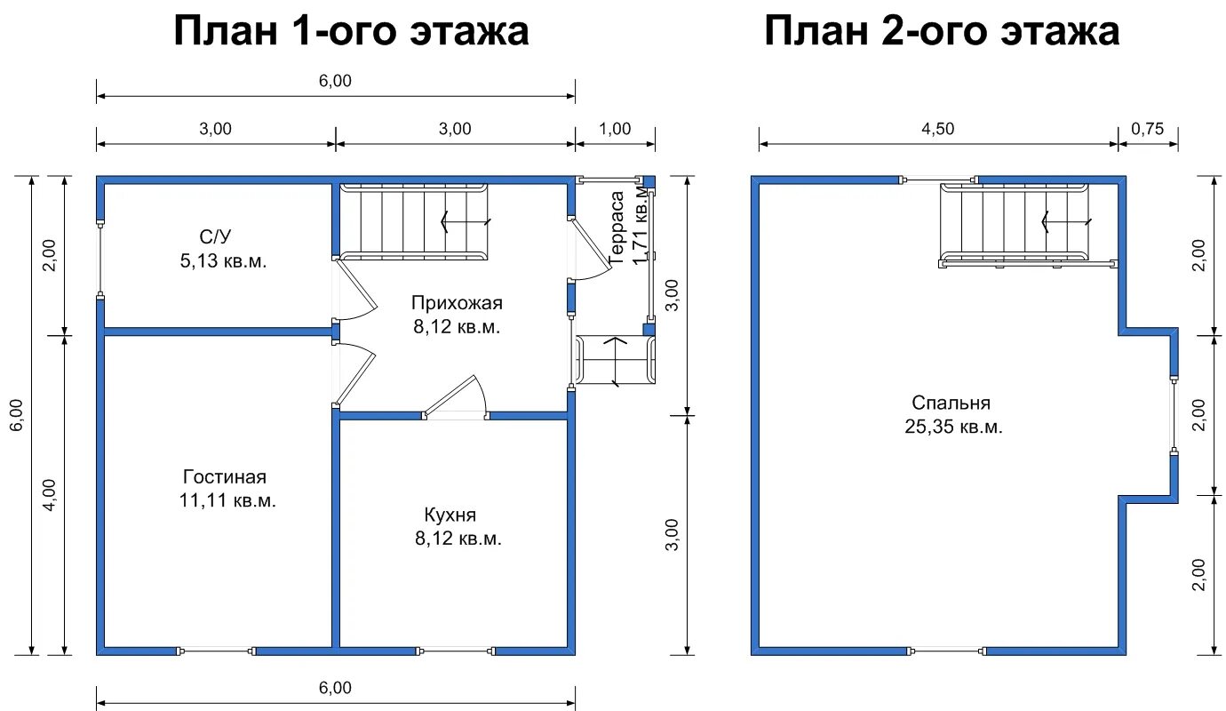 Проект дома 6 6 планировка Планировка частных домов 6 6