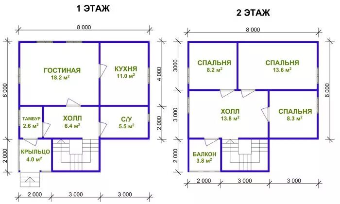 Проект дома 8 8 чертежи Pin de елена en \u0414\u043E\u043C\u0430