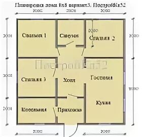 Проект дома 8х10 с отличной планировкой одноэтажный Каркасный дачный дом 8х8 "Соло 16" - проект дома 64 кв м, цена, фото - Строитель