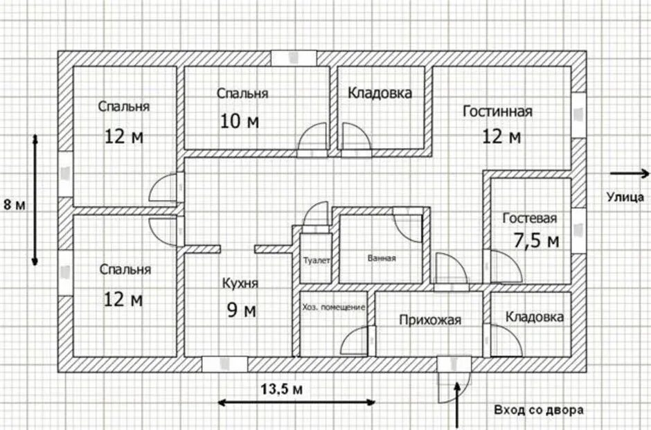 Проект дома чертеж комнат План дома мечты фото - DelaDom.ru