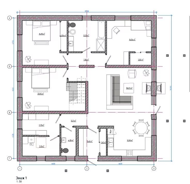 Проект дома чертеж комнат Mountain Carolina home Plan architecture maison, Plan maison, Maison