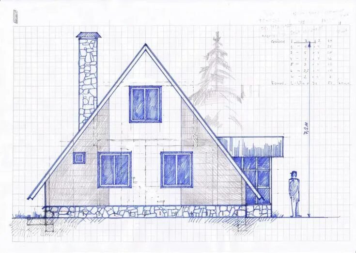 Проект дома frame с детальными чертежами A Frame plans Casa de madera, De madera, Madera